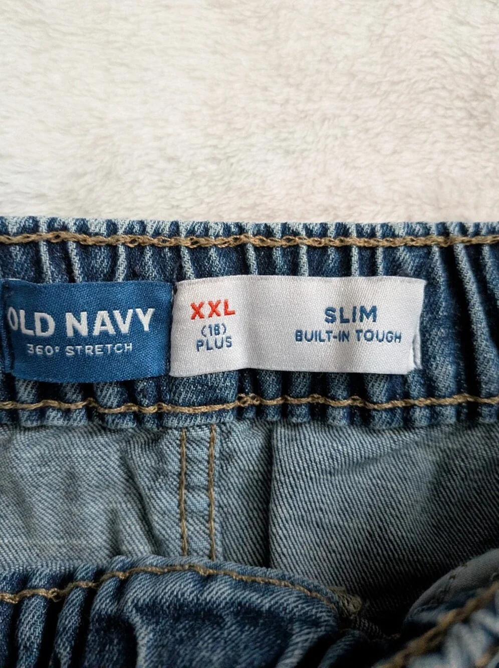 Old Navy Blue Denim Elastic Waist Shorts Size XXL (18)